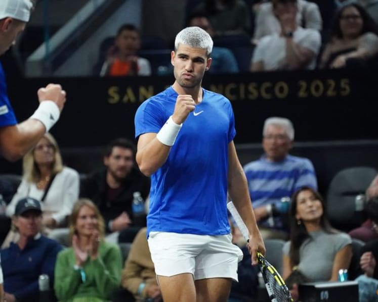 Alcaraz dazzles in doubles as Team Europe take 3-1 lead in Laver Cup