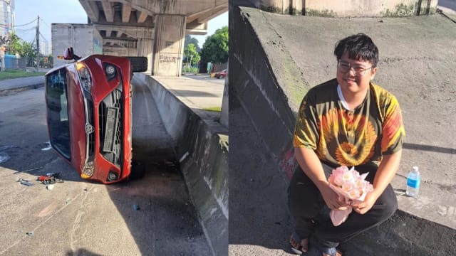 马国孝顺男遇车祸 获救时仍紧握送母亲的花