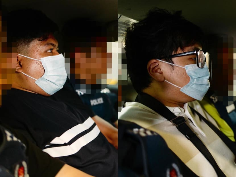 (Left) Muhammad Tauffiq Ahmad Fauzi, 32, and (right) Goh Boon Tong, 28, in photos from the Singapore Police Force. (Left) Muhammad Tauffiq Ahmad Fauzi, 32, and (right) Goh Boon Tong, 28, in photos from the Singapore Police Force.