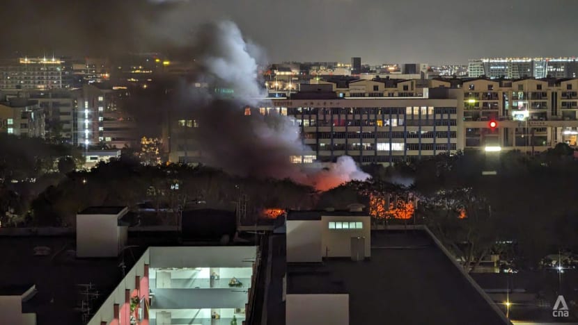 Fire breaks out at Eunos industrial area, three workshops affected Fire breaks out at Eunos industrial area, three workshops affected