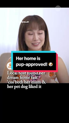 She only needed 48 hours to decide she would buy the place.  #8dayssg #8dayssglocalent #housetour #petdog #home 