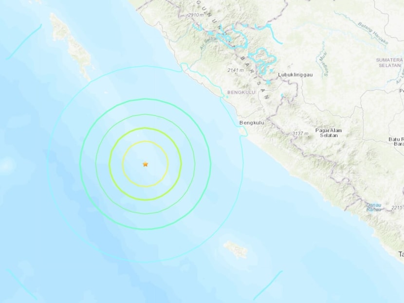 The quakes, of magnitude 6.8 (pictured) and 6.9, struck within six minutes of one another from 5:23 am local time.