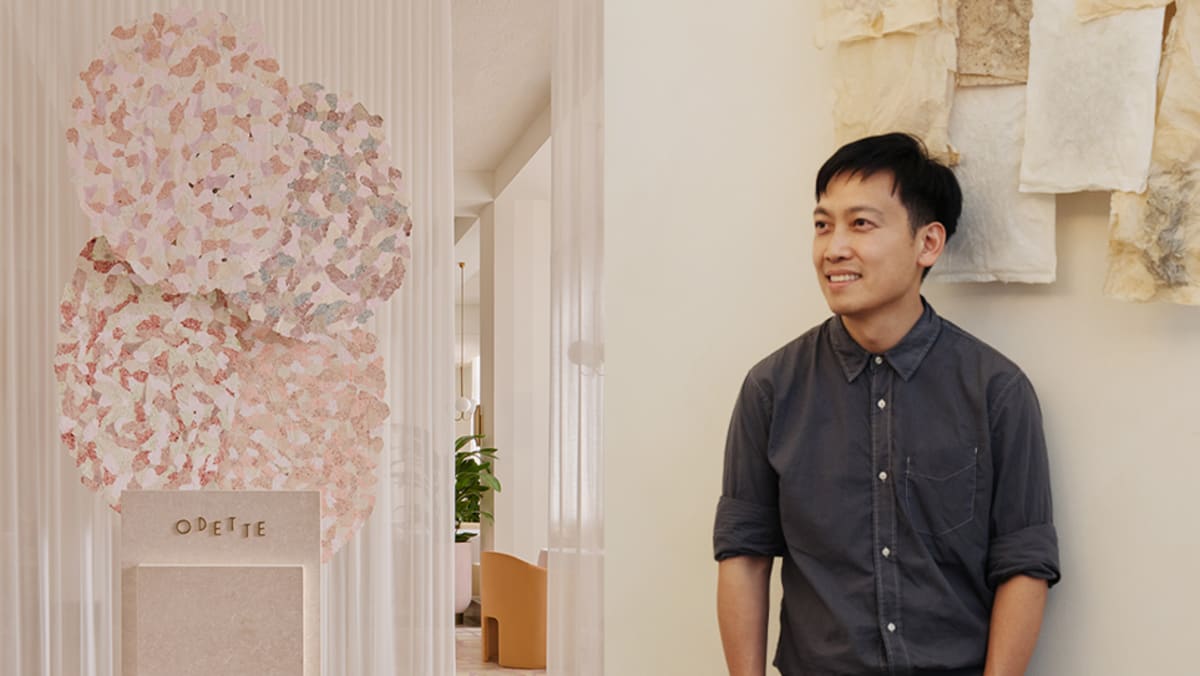 Singaporean designer Sacha Leong returns to Odette 10 years after creating its original pastel-hued interior