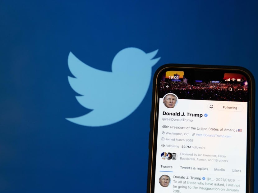 Mr Trump's account, which Twitter had suspended after the US Capitol riot on Jan 6, 2021 citing the risk of further incitement of violence, was reinstated over the weekend. Mr Trump's account, which Twitter had suspended after the US Capitol riot on Jan 6, 2021 citing the risk of further incitement of violence, was reinstated over the weekend.