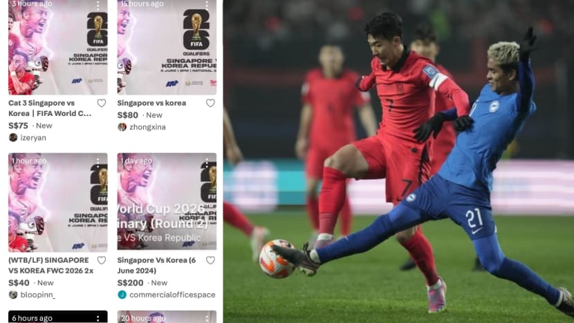 Tickets for sold-out Singapore-South Korea World Cup match going for up to 3 times the price on Carousell