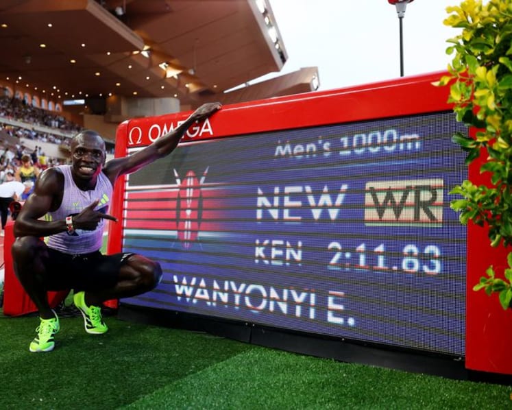 Kenya's Wanyonyi breaks 1,000m world record