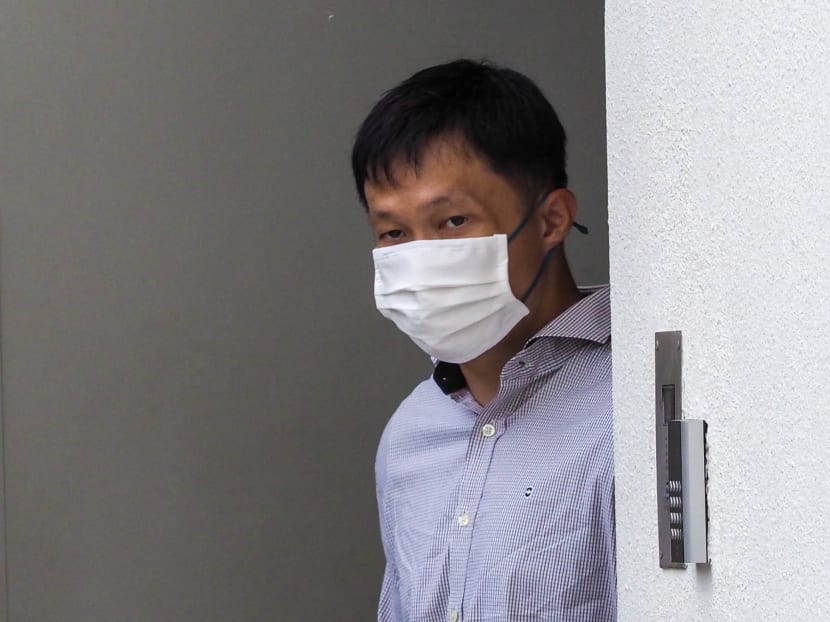 Karl Liew leaving the State Courts on Nov 5, 2020.