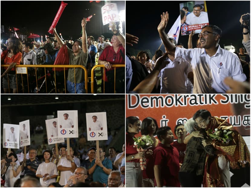 The PAP and SDP held their final rallies for the Bukit Batok by-election on May 5, 2016. Photos: Jason Quah, Wee Teck Hian
