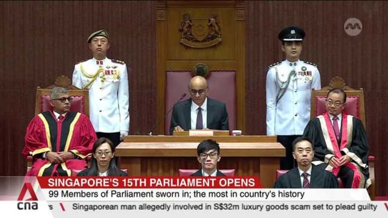 Singapore's 15th Parliament opens: Country can shape own destiny amid turbulent world, says Tharman 