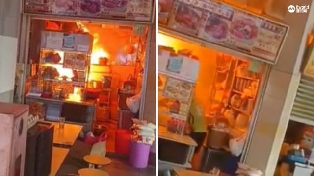 马西岭熟食中心鱼汤摊位失火 一人烧伤送院