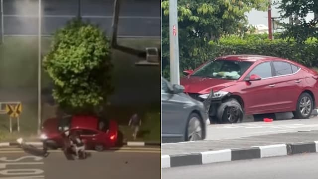 义顺轿车撞灯柱 涉嫌酒驾司机被捕 