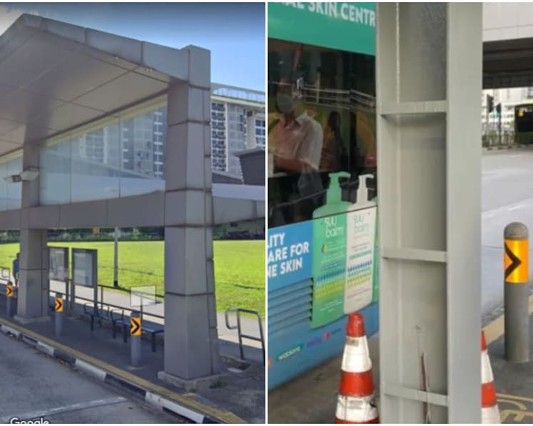 Cladding panels removed from pillars at bus stops near Punggol MRT after complaints over design