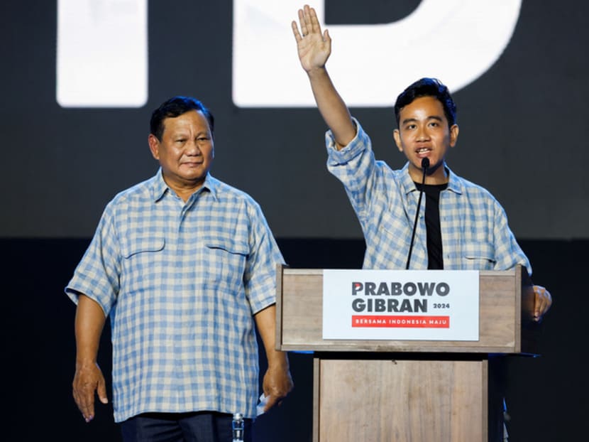 The likely next vice-president of Indonesia Gibran Rakabuming Raka (right), alongside the expected next president Prabowo Subianto. The likely next vice-president of Indonesia Gibran Rakabuming Raka (right), alongside the expected next president Prabowo Subianto.