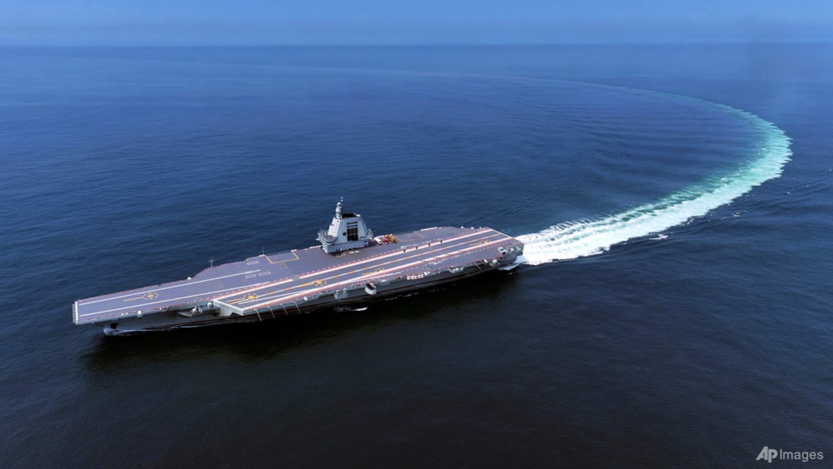 China’s newest aircraft carrier sails through Taiwan Strait into South China Sea China’s newest aircraft carrier sails through Taiwan Strait into South China Sea
