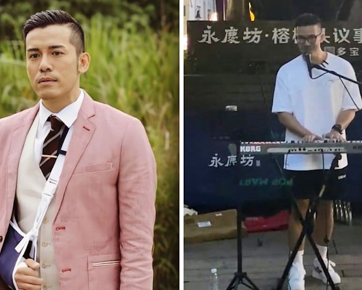 Ex-TVB actor Sammy Sum, 41, seen busking on Guangzhou streets, wants everyone to know he can sing