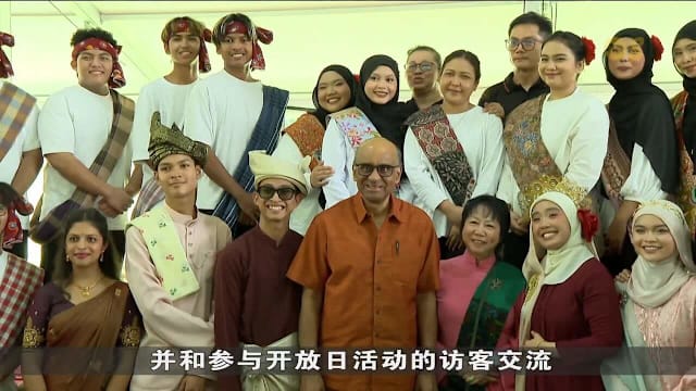 总统府开斋节与劳动节开放日 尚达曼夫妇与民互动