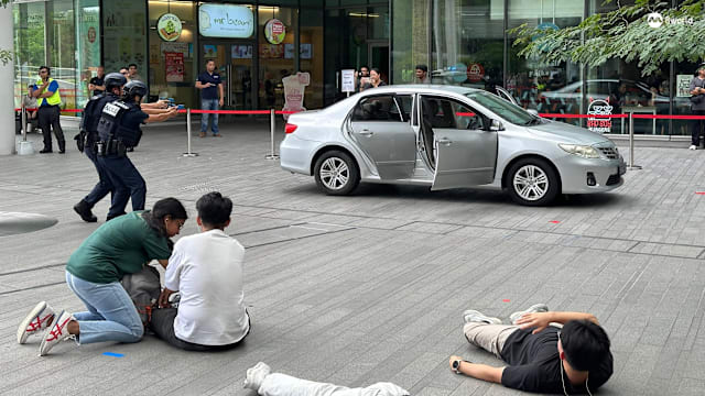 “心跳演习”走入国大 模拟校园恐怖袭击
