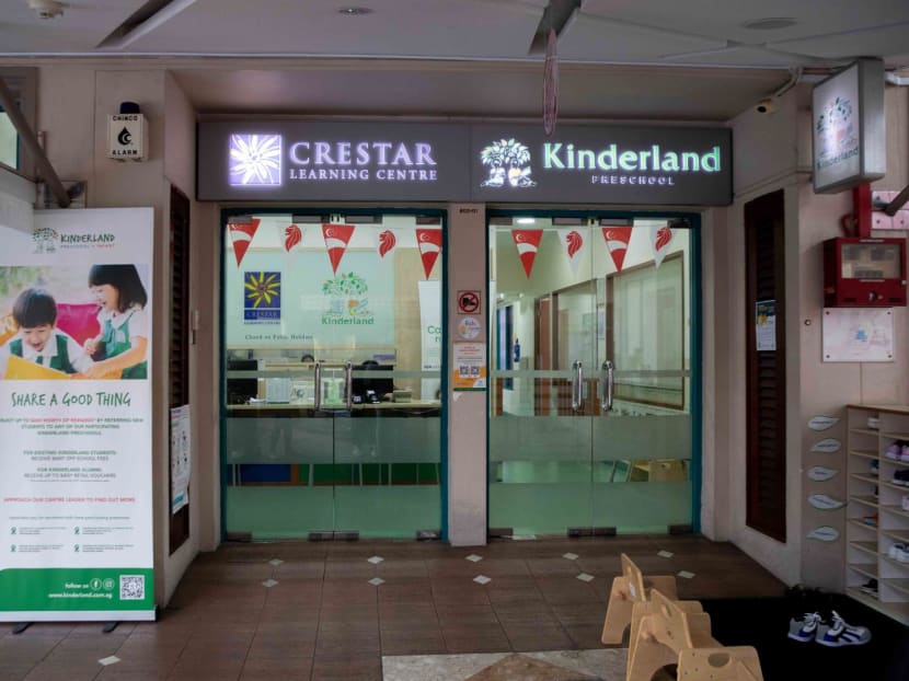 Kinderland Preschool at Woodlands Mart on Aug 29, 2023.
