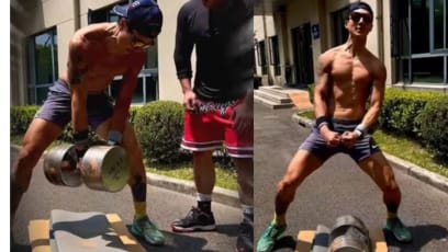 Super Fit Wu Chun,45, Can Lift A 100Kg Dumbbell With 1 Arm