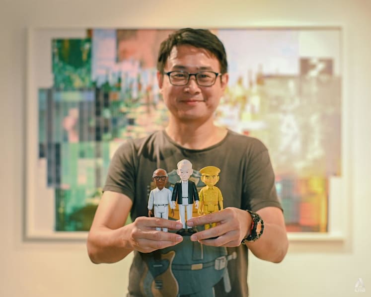 Cartoonist Sonny Liew reimagines Singapore founding fathers as vintage-style toy figurines