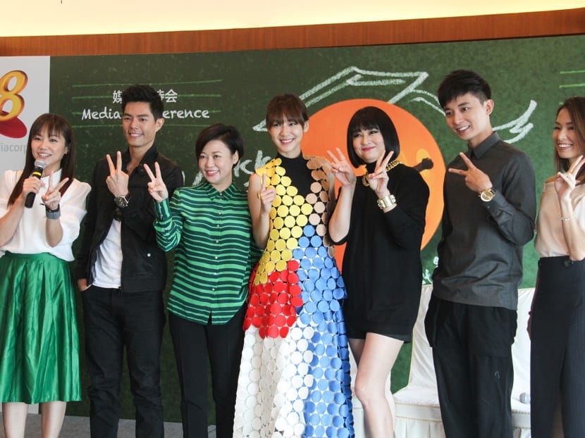 The cast of My First School (from left): Bukoh Mary, Zhang Yao Dong, Xiang Yun, Julie Tan, Chen Li Ping, Aloysius Pang and You Yi. Photo: Damien Teo/TODAY The cast of My First School (from left): Bukoh Mary, Zhang Yao Dong, Xiang Yun, Julie Tan, Chen Li Ping, Aloysius Pang and You Yi. Photo: Damien Teo/TODAY