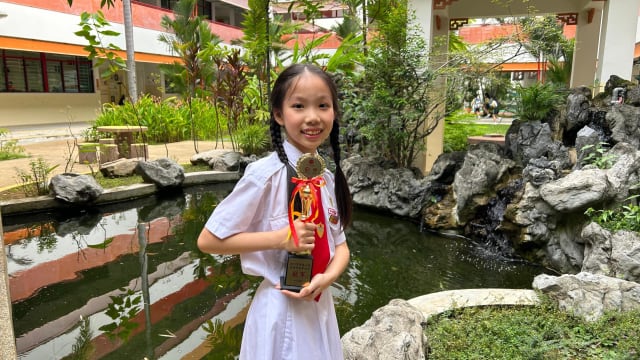 全国小学华语讲故事大决赛 光华小五生陈书瑶夺冠