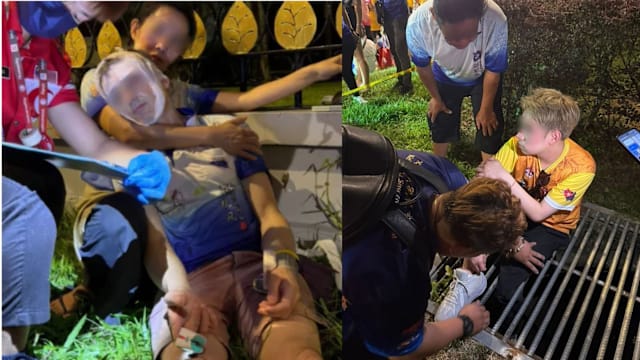 柔佛古庙巡游路段现安全隐患 两人受伤