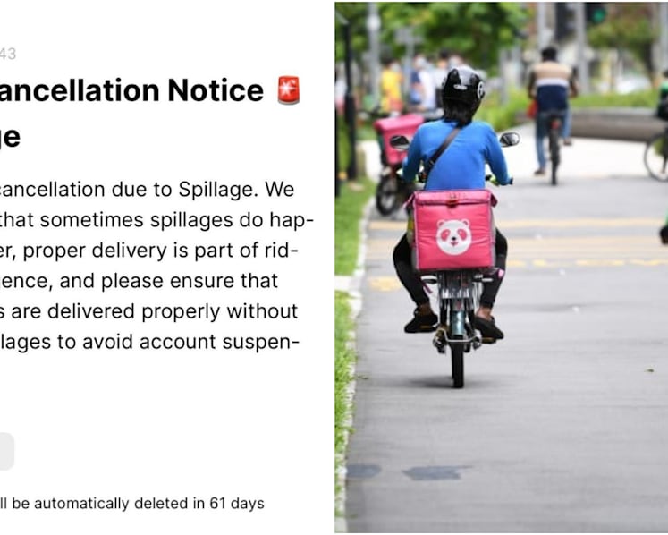 Why are some food delivery riders using their own money to refund customers for spilt items?