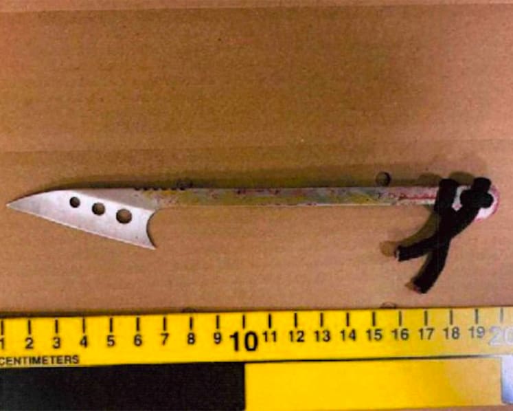 Man, 24, gets jail and caning for stabbing stranger with harpoon in drunken fight outside bar 