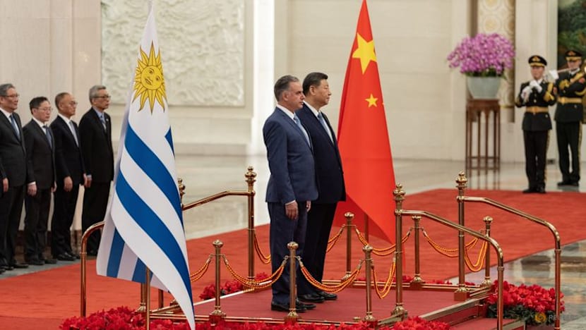 Chinese President Xi Jinping calls for 'equal, multipolar world' as he meets Uruguay leader