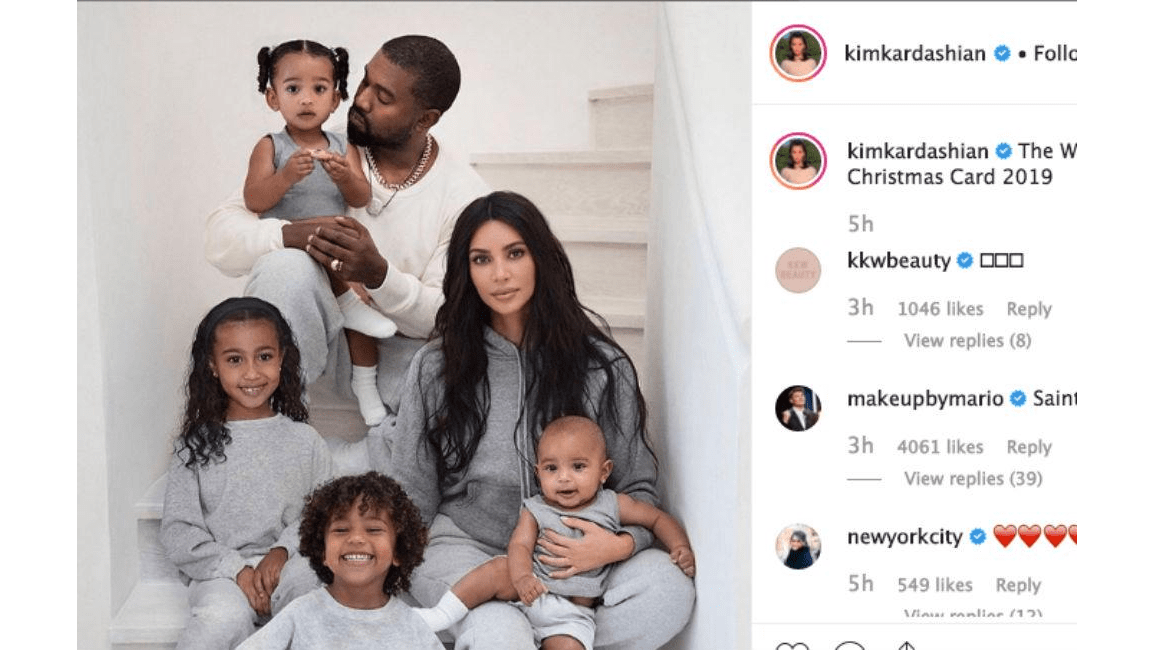 Kim Kardashian West North West into Christmas card 8days(01)