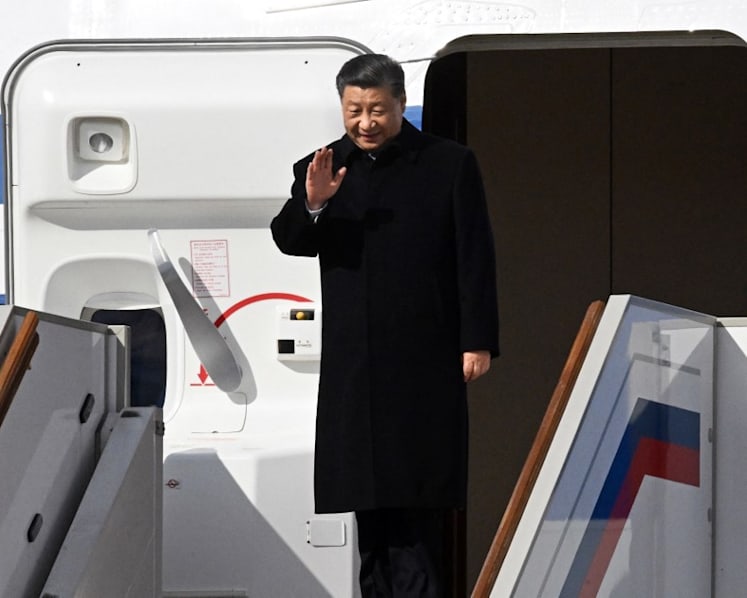 China's Xi Jinping arrives in Russia for talks with Vladimir Putin