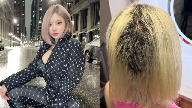 DJ Soda漂发失败，发质严重受损