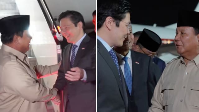首次国事访问我国 印尼总统普拉博沃飞抵狮城