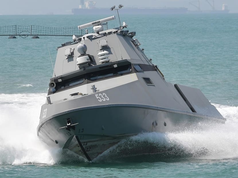 A maritime security unmanned surface vessel (pictured) being used for autonomous patrols will enable the Republic of Singapore Navy to better conduct round-the-clock patrols and respond to maritime incidents more efficiently. A maritime security unmanned surface vessel (pictured) being used for autonomous patrols will enable the Republic of Singapore Navy to better conduct round-the-clock patrols and respond to maritime incidents more efficiently.