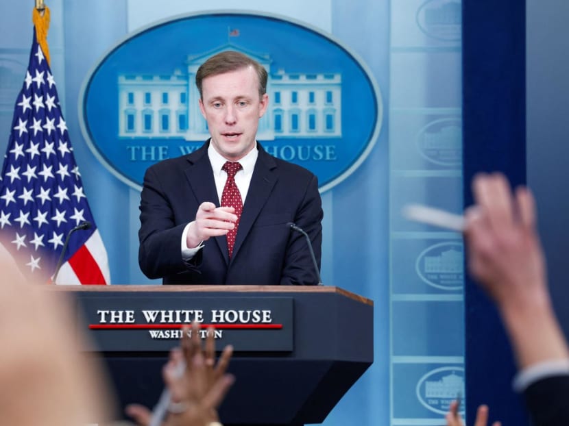 National Security Advisor Jake Sullivan speaks during a news briefing at the White House on Dec 4, 2023 in Washington, DC. National Security Advisor Jake Sullivan speaks during a news briefing at the White House on Dec 4, 2023 in Washington, DC.