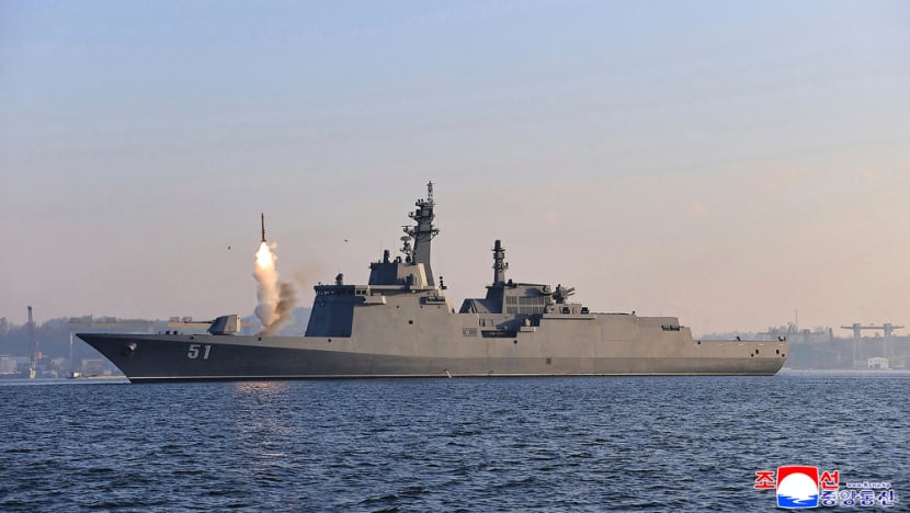 North Korea conducts first test firing of its new warship's weapons system