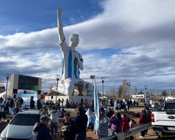 In a Patagonia town with an 85-foot Messi statue, Argentines celebrate reaching World Cup final