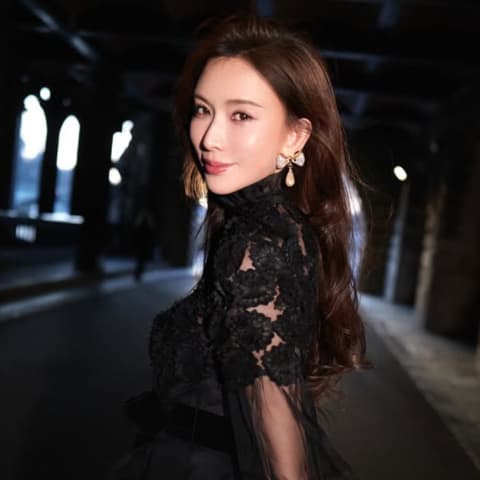 林志玲惊艳亮相!黑色蕾丝薄纱勾勒出性感身姿