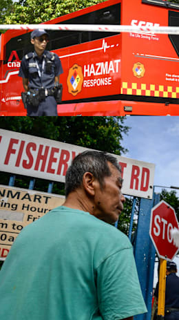 2 taken to hospital after ammonia detected at Fishery Port Road compound