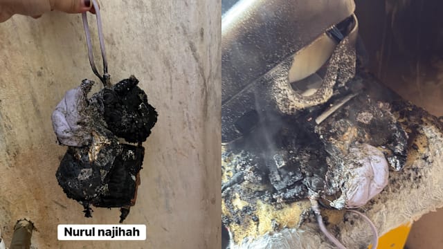 充电宝充电时突爆炸起火 马国女手臂烧伤仍冷静灭火