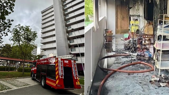 行动电源客厅充电引起火灾 四美1街组屋单位失火一送院 