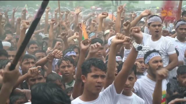罗兴亚难民纪念社区大规模流离失所七周年