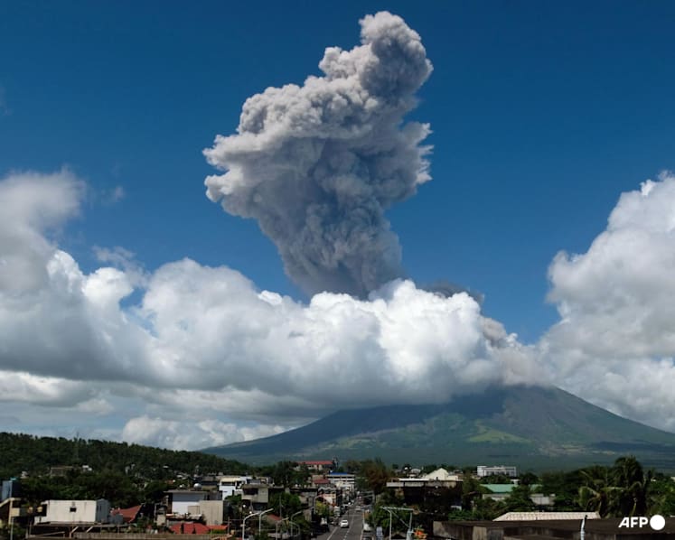 Philippines raises volcano alert level as blast sends ash skyward