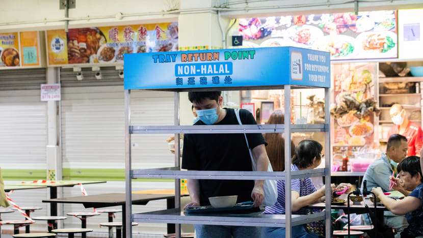 More hawker centre diners returning trays as NEA advisory period kicks in ahead of fines, warnings