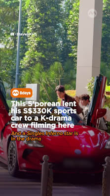 His car landed a K-drama role alongside Singles Inferno's Jo Igeon during filming at JW Marriott Singapore #8dayssgasianent #8dayssg #singlesinferno #kdramas #sgfyp 