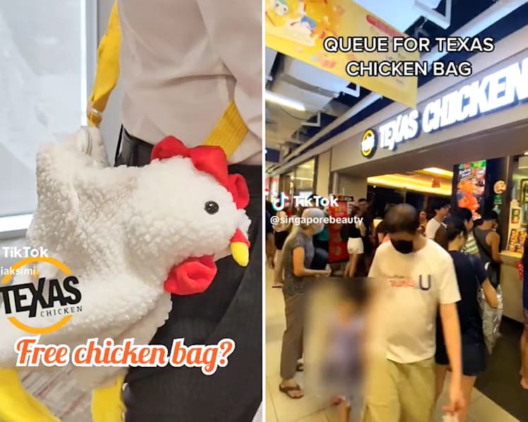 #trending: Long queues of up to 5 hours for free Texas Chicken bag bemuse netizens