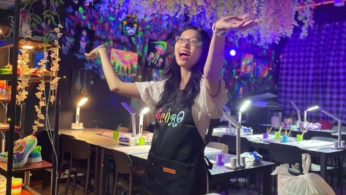 She quit school twice. Now, her neon art studio brings in five figures a month