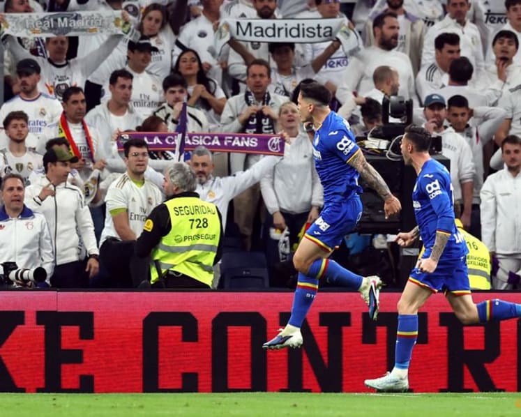 Satriano volley stuns Real Madrid as Getafe shake up LaLiga title race