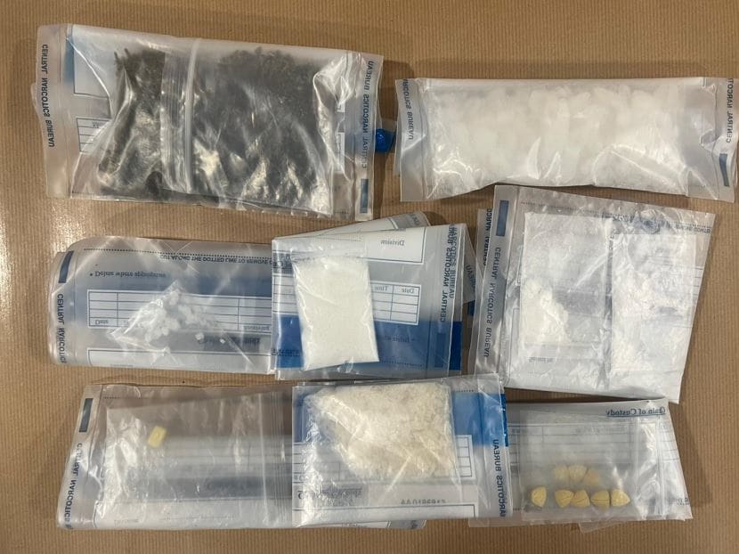 Drugs seized from a vehicle belonging to the 20-year-old male who was arrested in a CNB operation conducted on Sept 27, 2023 in the vicinity of Boon Lay Drive. Drugs seized from a vehicle belonging to the 20-year-old male who was arrested in a CNB operation conducted on Sept 27, 2023 in the vicinity of Boon Lay Drive.